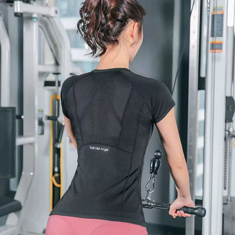 Ladies Sportswear Yoga Wear Women's Sports T-Shirt Top Fitness Clothes Running