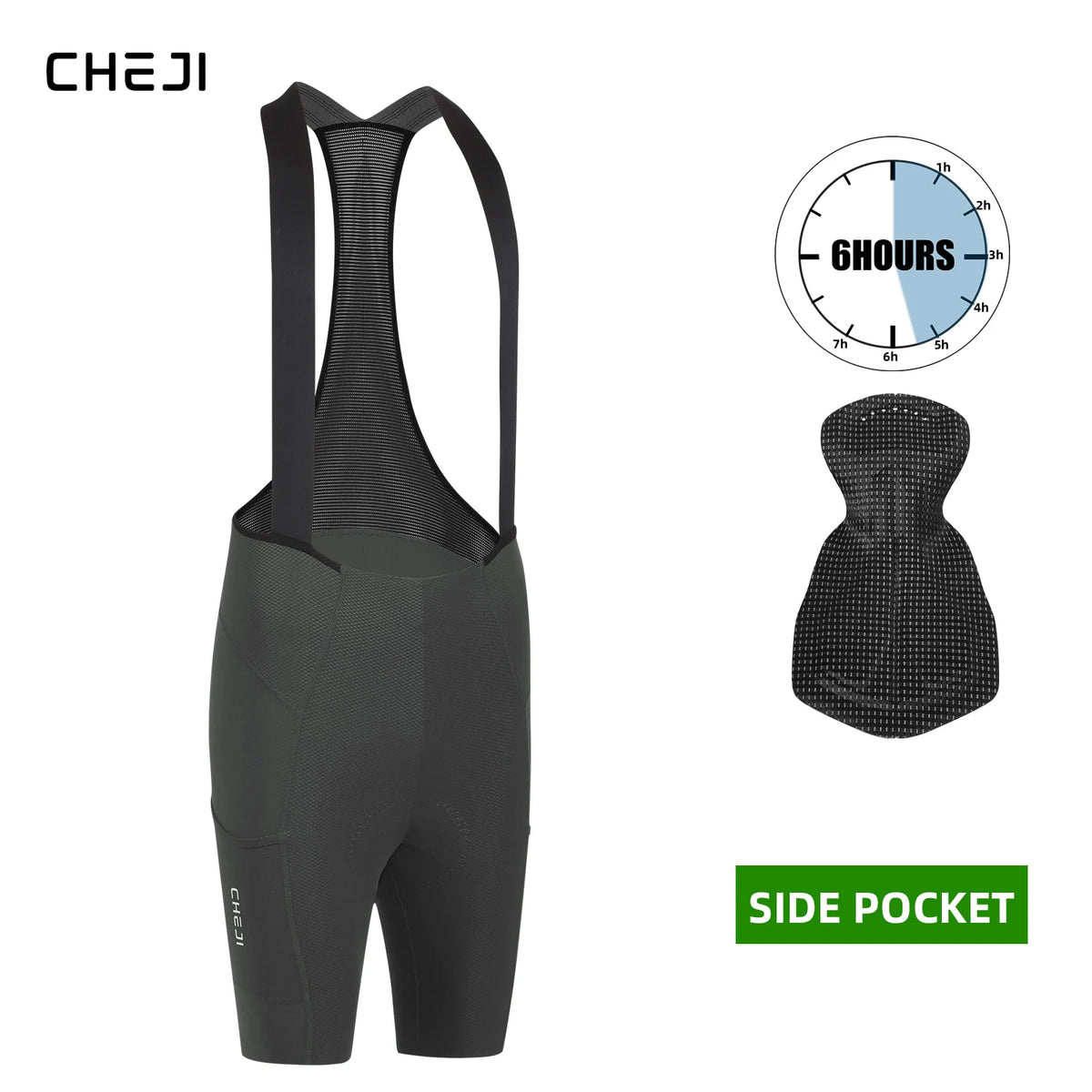 Cheji Men's Cycling Bib Shorts