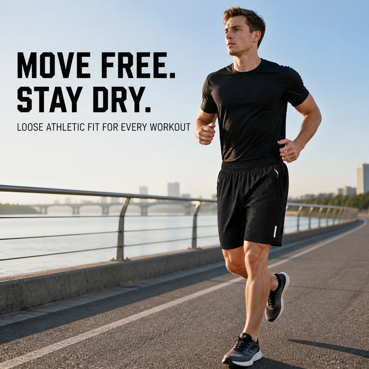 Quick-Dry Running Shorts for Men Breathable Lightweight Sports Shorts with Zipper Pockets for Gym Training Best 2026