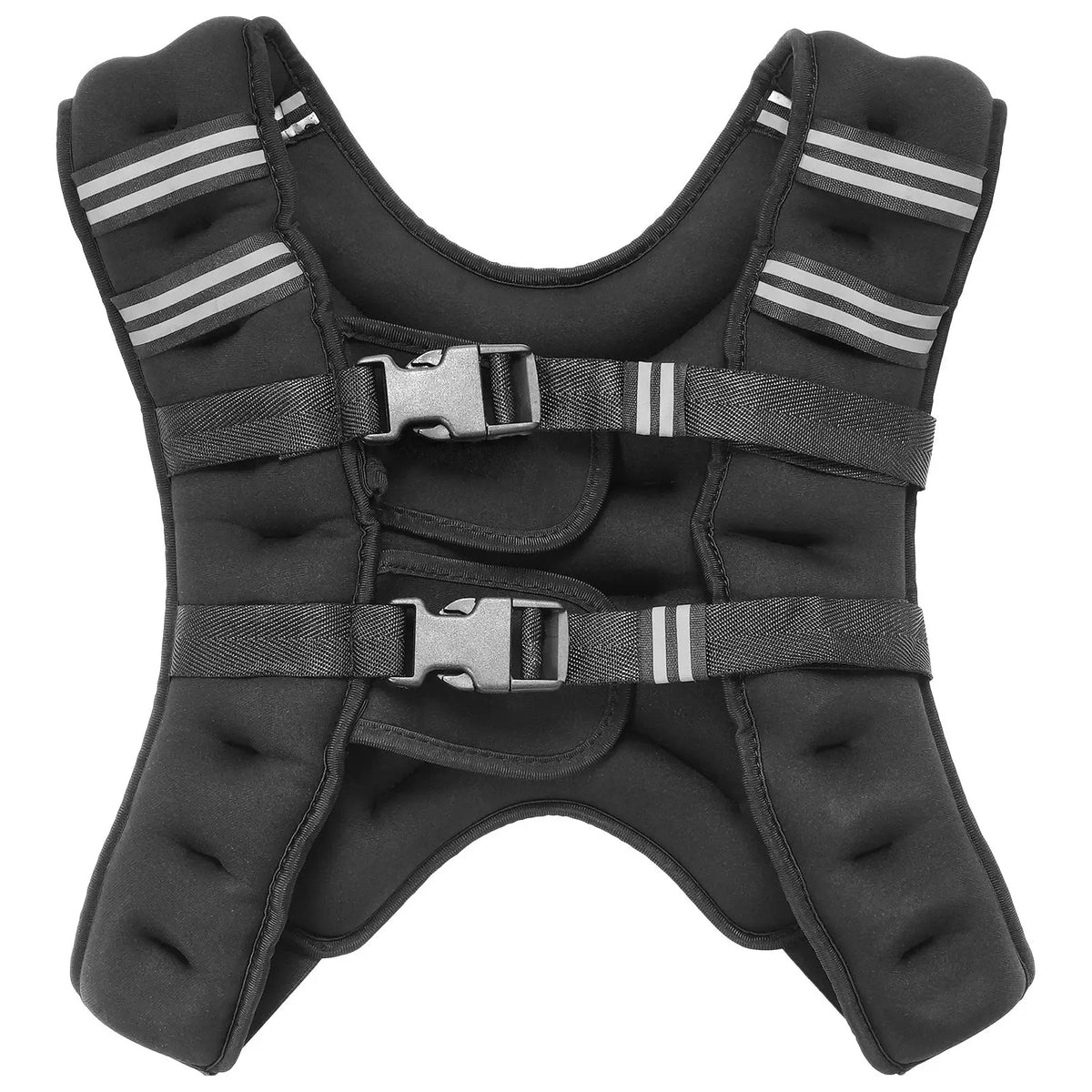 Weighted Vest 20 lbs Weight Vest with Reflective Stripe Adjustable Buckle Body Weight Vest for Men Women Workout Equipment