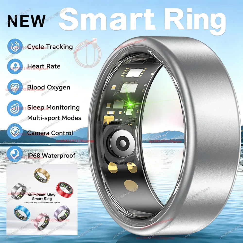 2026 Upgraded Smart Ring - Real-Time Health Tracker Ring, Heart Rate, Blood Pressure, Blood Oxygen, Steps, Exercise and Fitness, Sleep, Multiple Scenarios, Activity Tracker Rings,  Ideal Thanksgiving/Valentine'S Day/Christmas