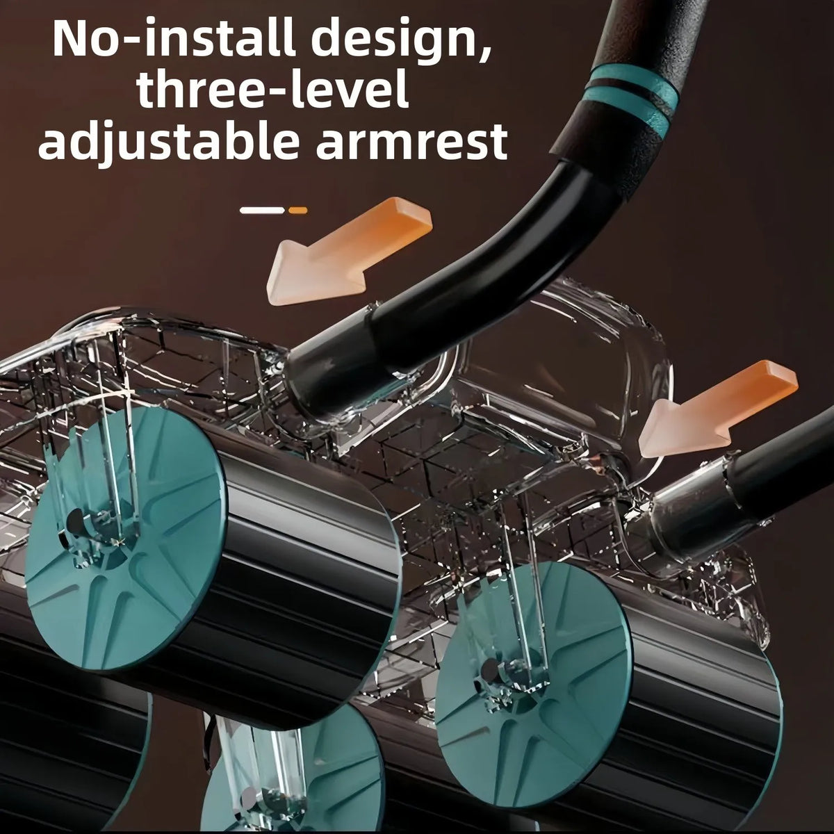 Automatic Rebound Abdominal Wheel 4 Wheels Home Fitness Core Trainer Abdominal Exercise Equipment Professional Fitness