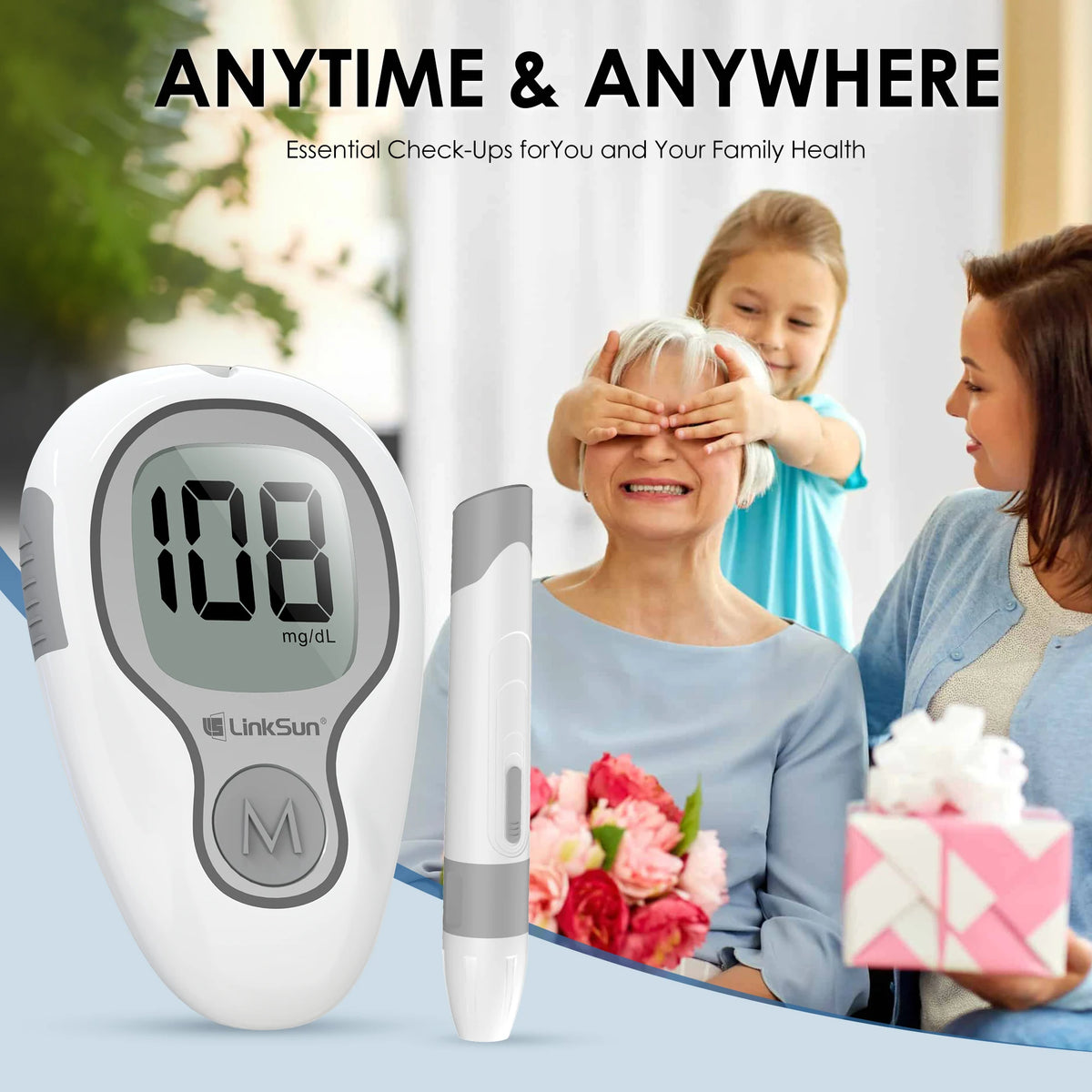 Blood Glucose Monitoring G-425-3 Diabetes Testing Machine Blood Sugar Meter Test Strips 5s Get Results Glucose Meter Complete