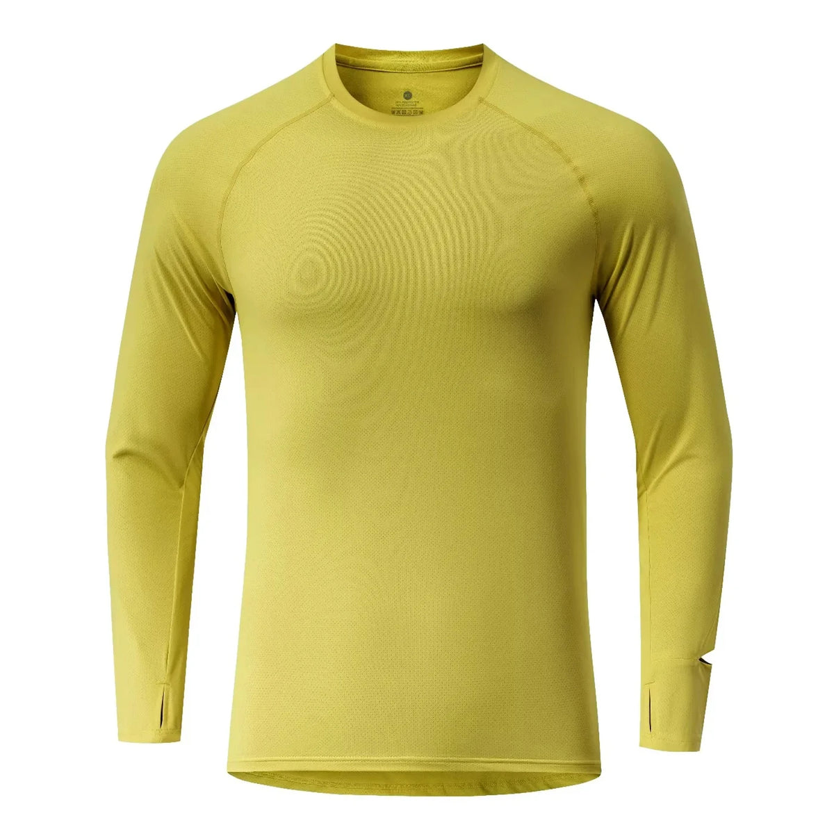 Mens Autumn Running T-Shirt Long Sleeve Anti-UV Workout Tops Shirts Training Shirt with Thumb Hole Anti-Static Cuff Quick Drying