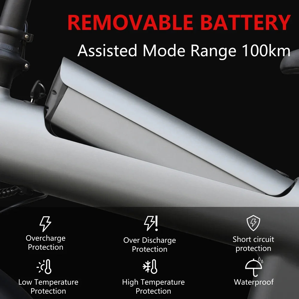 HUANCI Q3 Mountain Electric Bike 2000W 57KM/H Electric Dirt Bike 48V 20AH Electric Bicycle Ebike 20Inch Fat Tire Off-Road E Bike