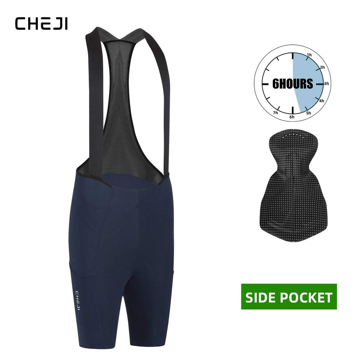 Cheji Men's Cycling Bib Shorts