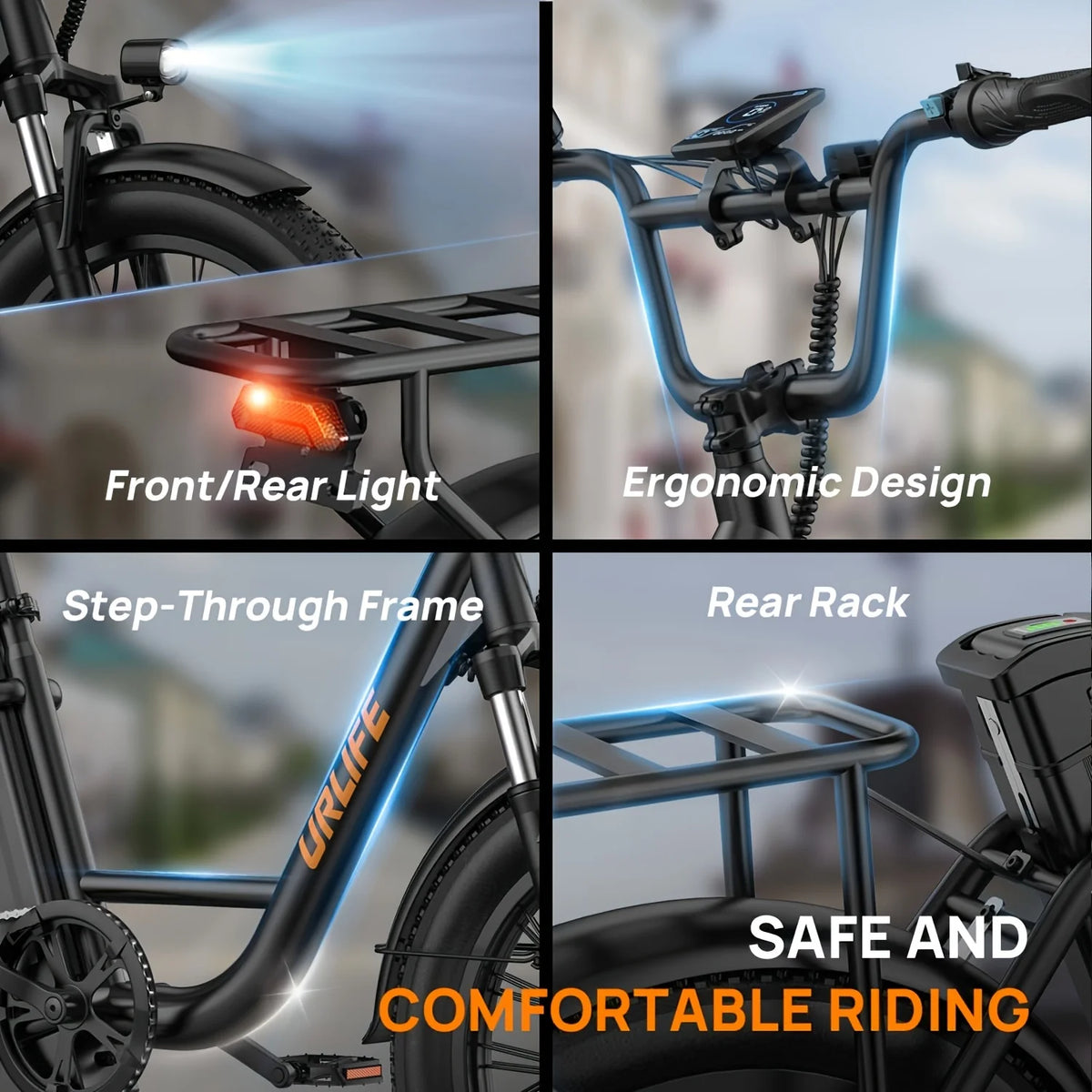 750W 20x3" Fat Tire Electric Bike 48V 13Ah Removable Battery 20MPH 7-Speed Gears Dual Disc Brakes Adult Moped for Off-Road City