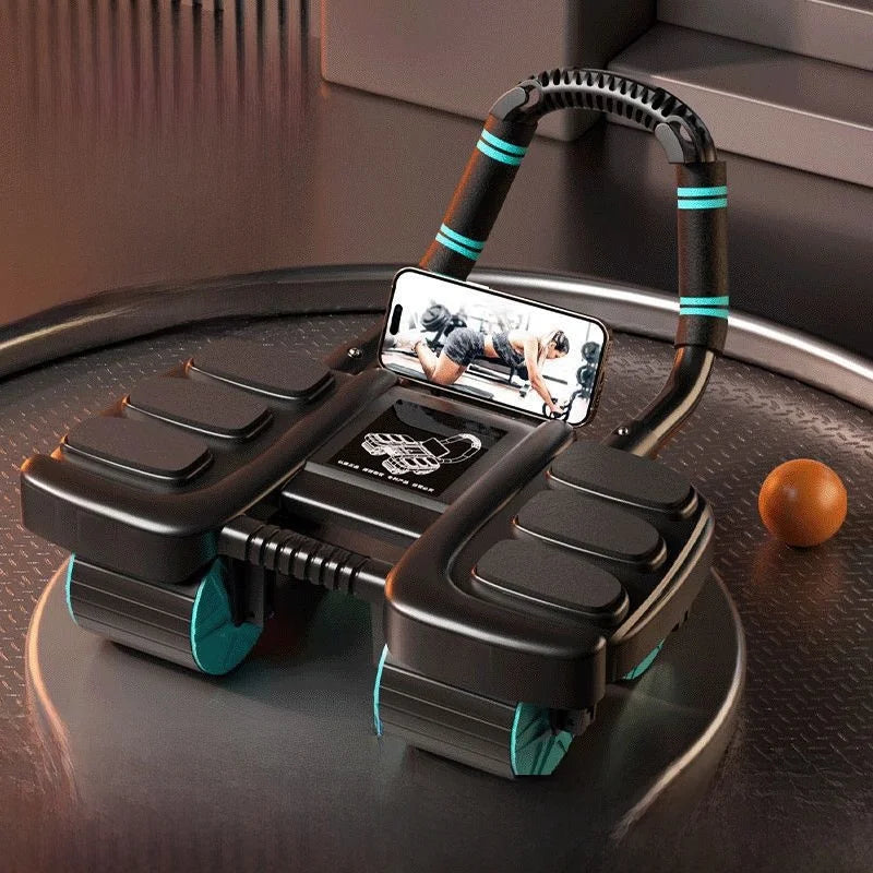 Automatic Rebound Abdominal Wheel 4 Wheels Home Fitness Core Trainer Abdominal Exercise Equipment Professional Fitness