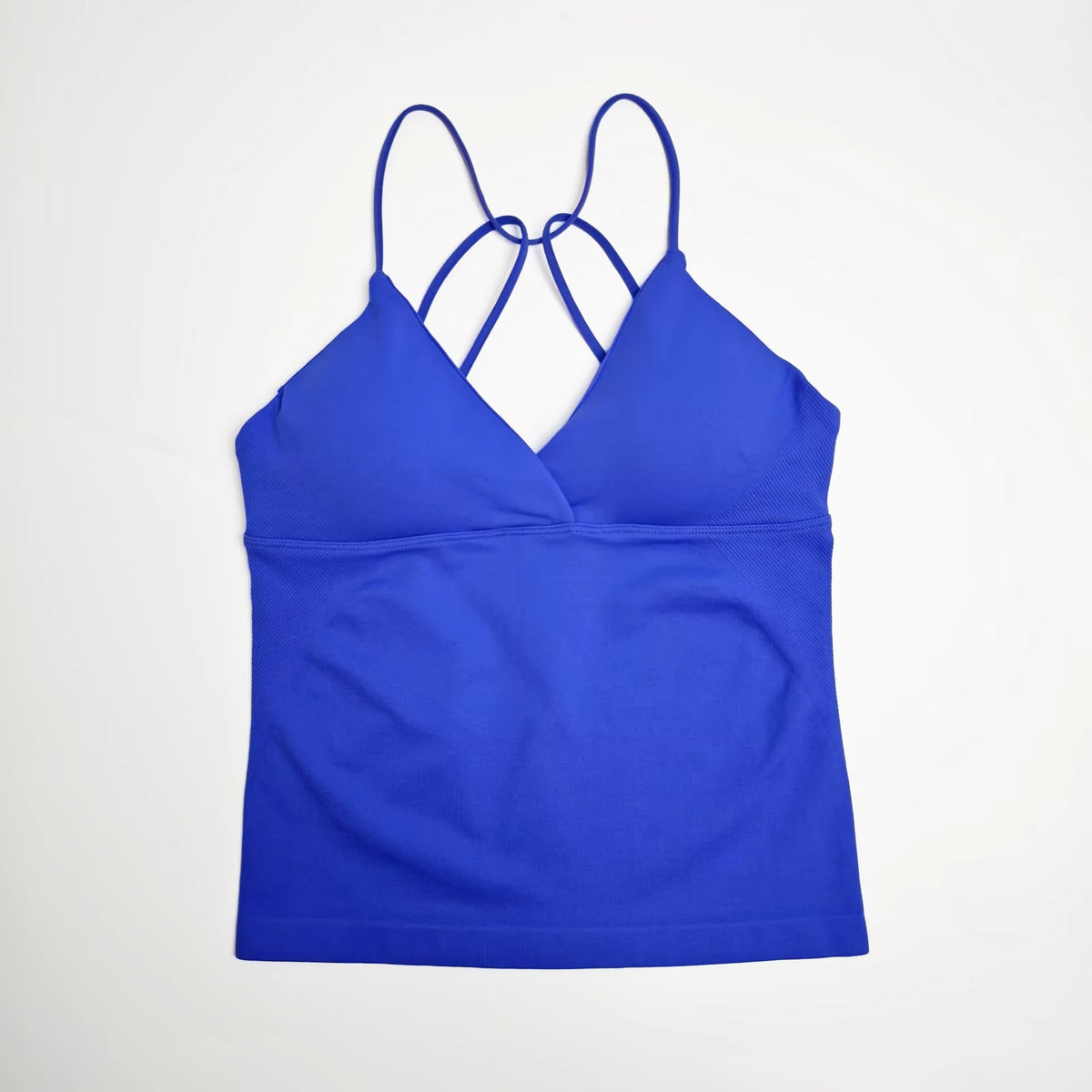 NCLAGEN Vision Twist Front Longline Top Women's Seamless Thin Straps Yoga Gym Workout Vest Running Tank Tops Fitness Clothing